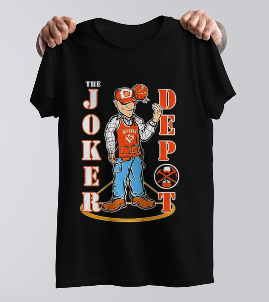 Nikola Jokic Denver Nuggets The Joker Depot Buckets 15 Basketball Player T-Shirt