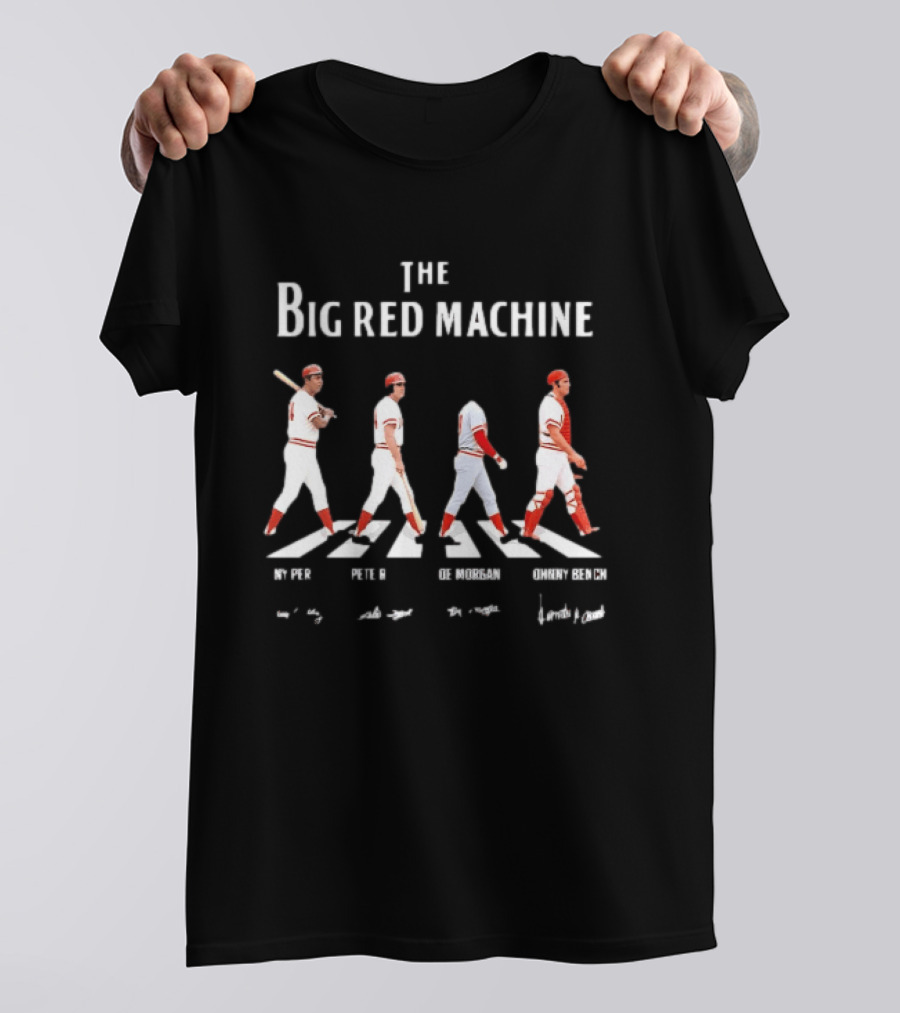 The Big Red Machine Tony Pérez Pete Rose Joe Morgan Johnny Bench Walking Abbey Road T-Shirt