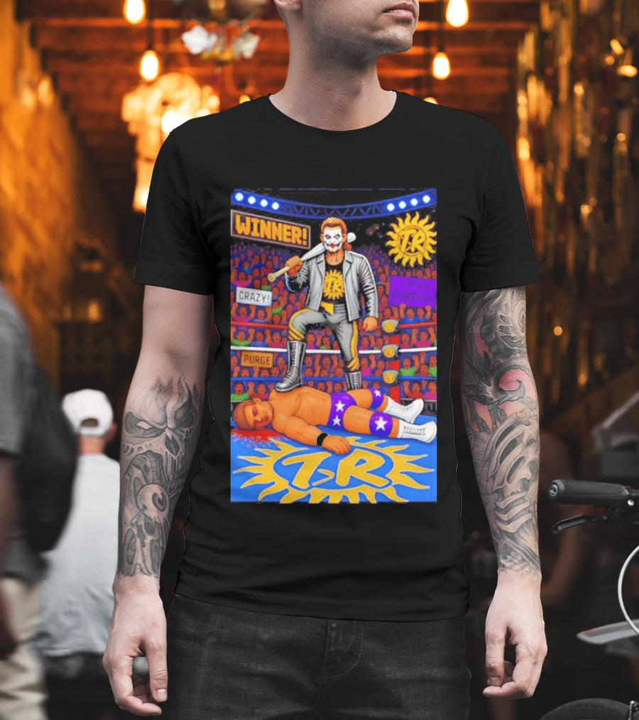 Winner Crazy Purge TR Wrestling Victory 8 Bit T-Shirt