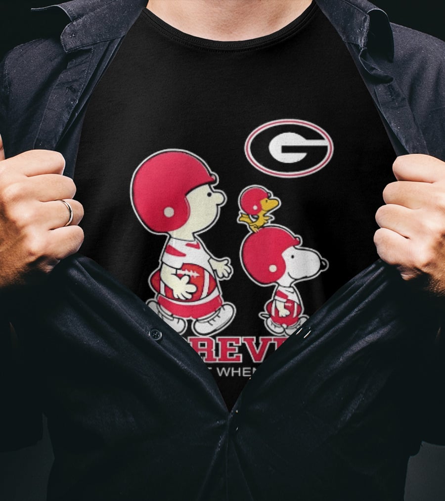 Peanuts Characters Georgia Bulldogs Forever Not Just When We Win T-Shirt