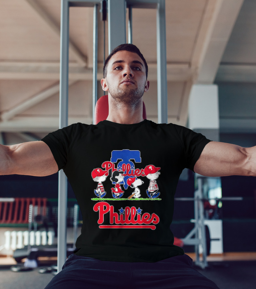 Peanuts Gang Philadelphia Phillies Walking T-Shirt