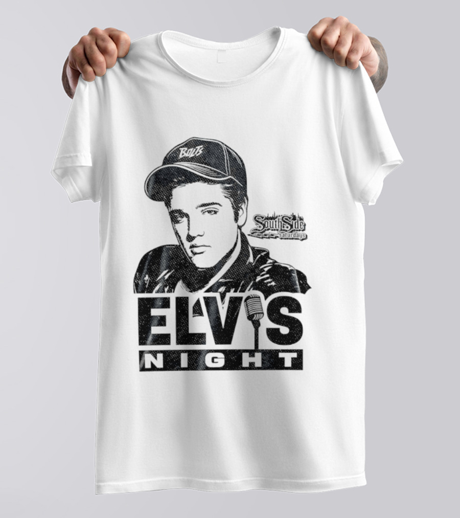 Elvis Night South Side Saturdays Bolt Hat Microphone T-Shirt