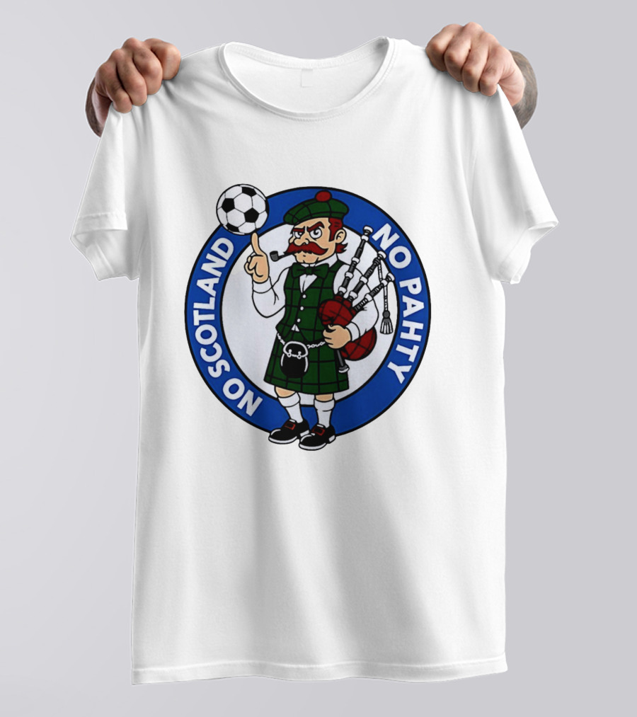 Scottish Football No Scotland No Pahty Bagpipes Soccer Fun T-Shirt