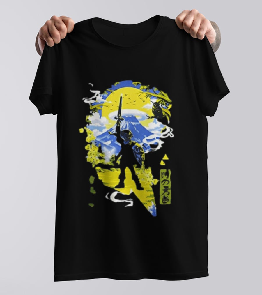 Legend Of Zelda Hero Master Sword Ocarina Of Time Kanji T-Shirt