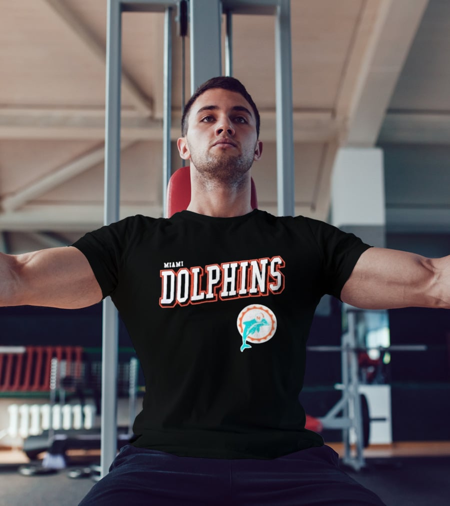 Miami Dolphins Black Retro Team T-Shirt