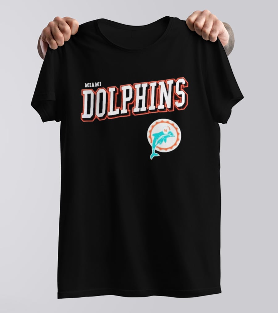 Miami Dolphins Black Retro Team T-Shirt