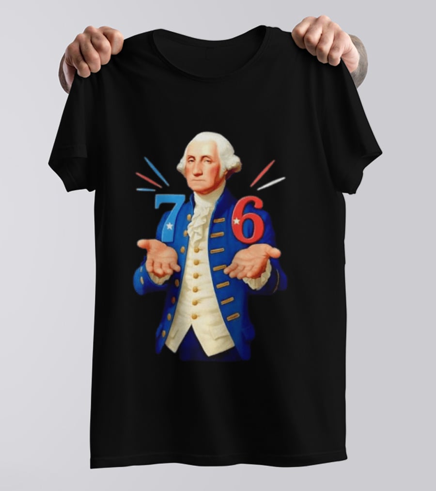 George Washington 1776 Patriotic Founding Father American Independence Day T-Shirt