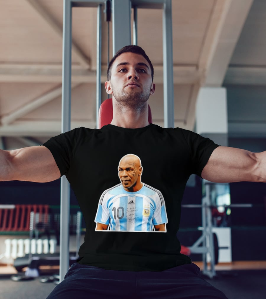 Mike Tyson Argentina National Football Team 10 A Dios Soccer Jersey T-Shirt