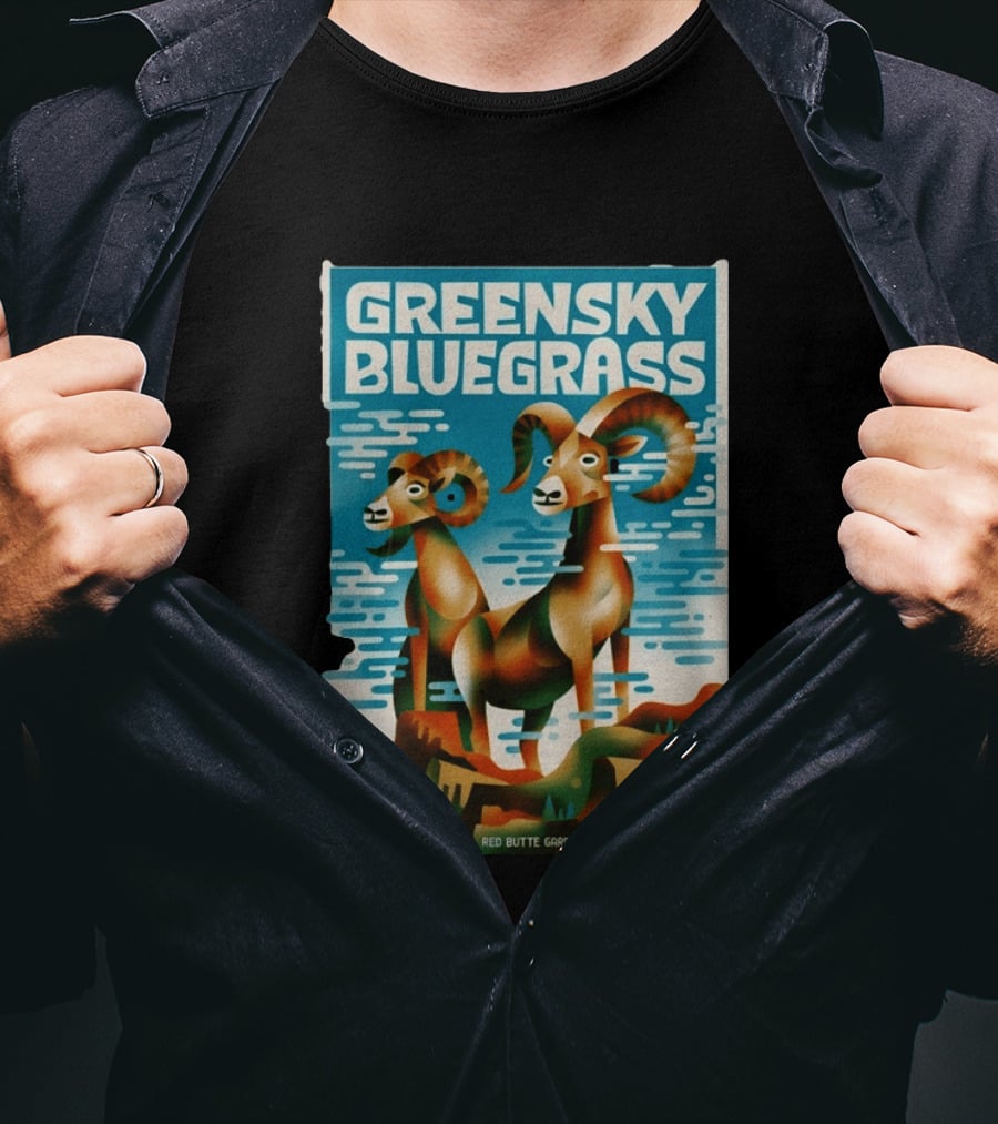 Greensky Bluegrass June 17 2026 Red Butte Garden Salt Lake City Utah Rams T-Shirt