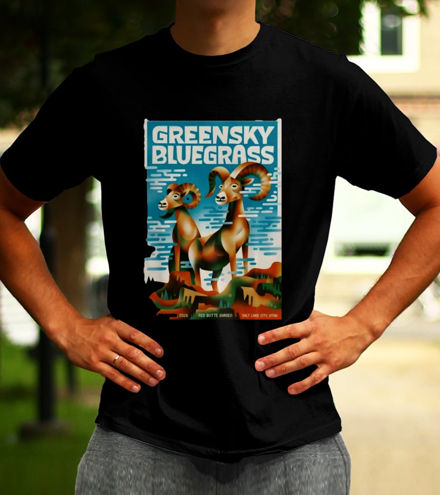 Greensky Bluegrass June 17 2026 Red Butte Garden Salt Lake City Utah Rams T-Shirt