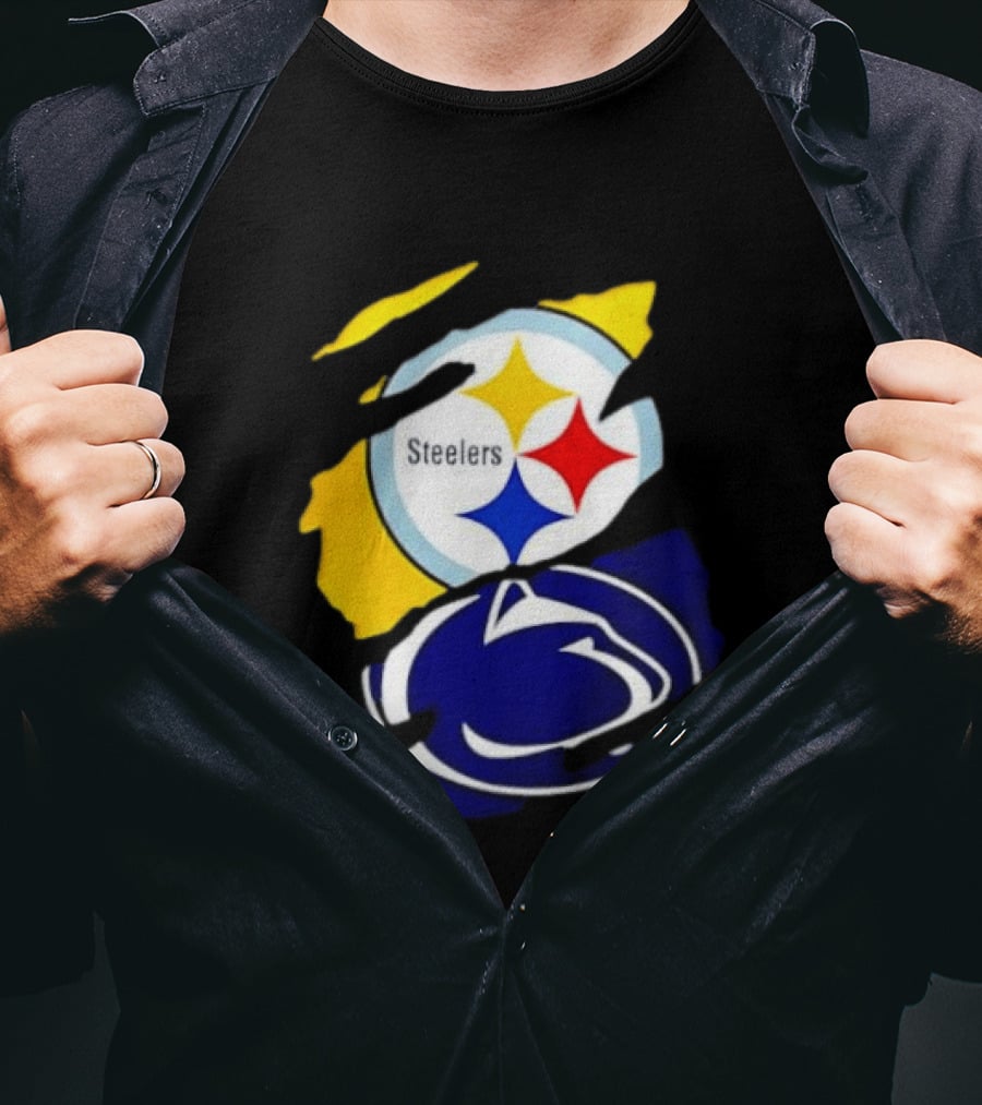 Pittsburgh Steelers Penn State Nittany Lions Team Tear T-Shirt