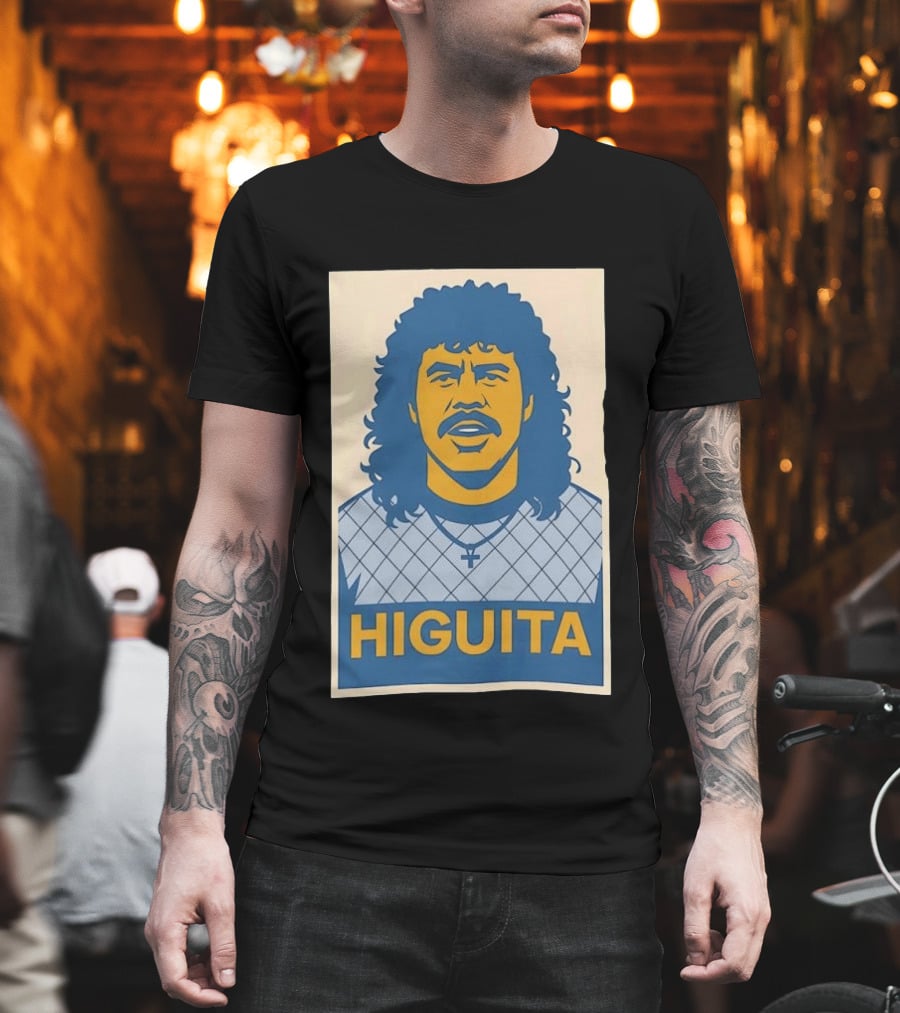 Rene Higuita Hope Graphic Print Vintage Football T-Shirt