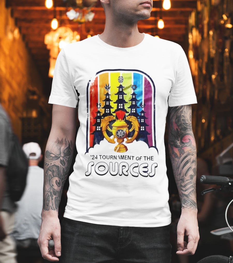 24 Tournament Of The Sources Trophy With Pagoda Silhouette And Rainbow T-Shirt
