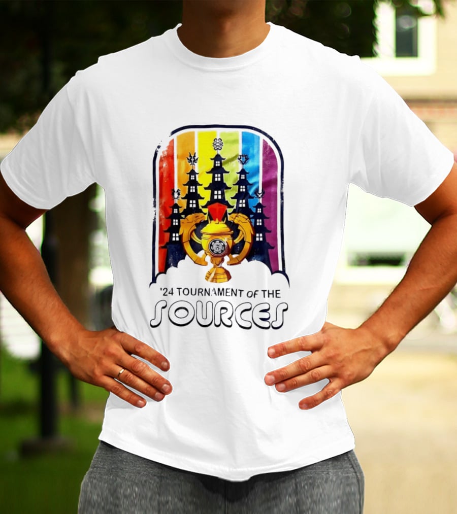24 Tournament Of The Sources Trophy With Pagoda Silhouette And Rainbow T-Shirt