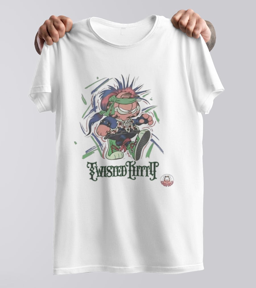 Garfield Twisted Kitty Cartoon Ninja T-Shirt