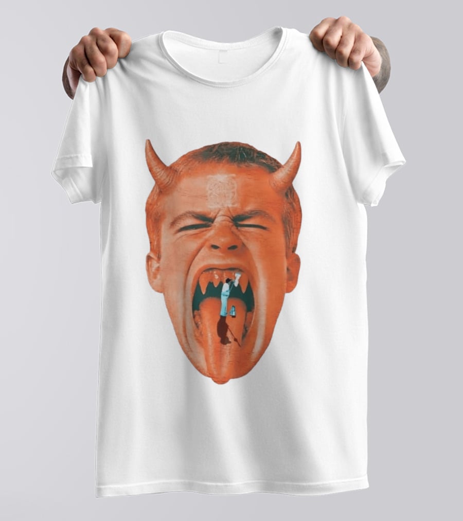 Cleaner Inside Devil Horned Head Yelling T-Shirt