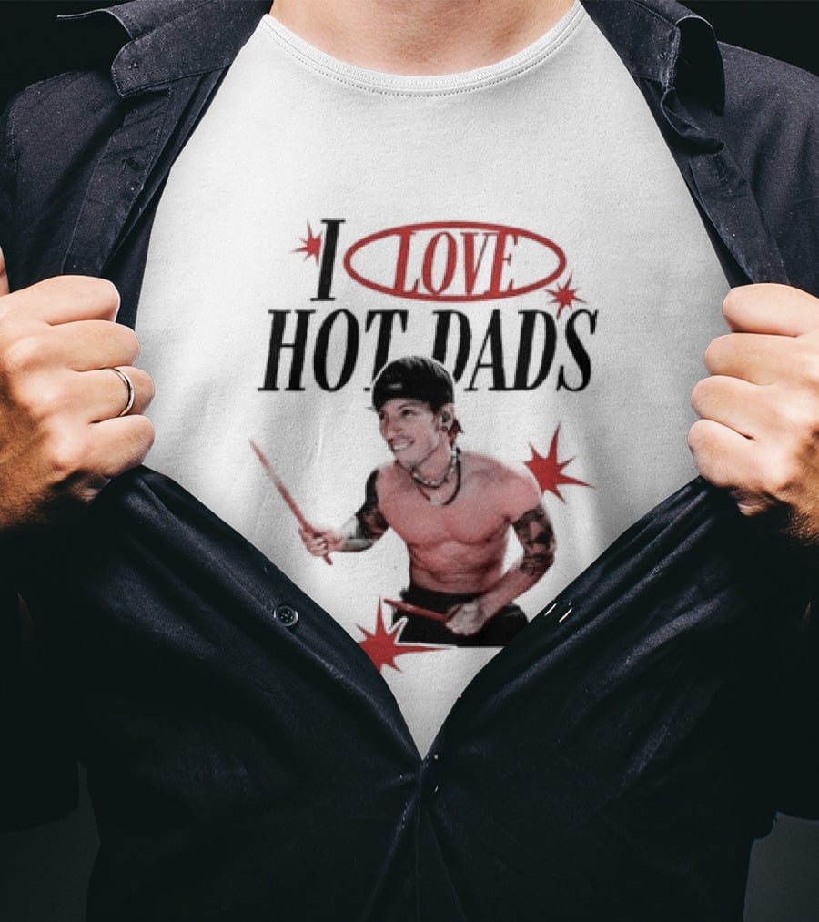 I Love Hot Dads Josh Dun Twenty One Pilots T-Shirt