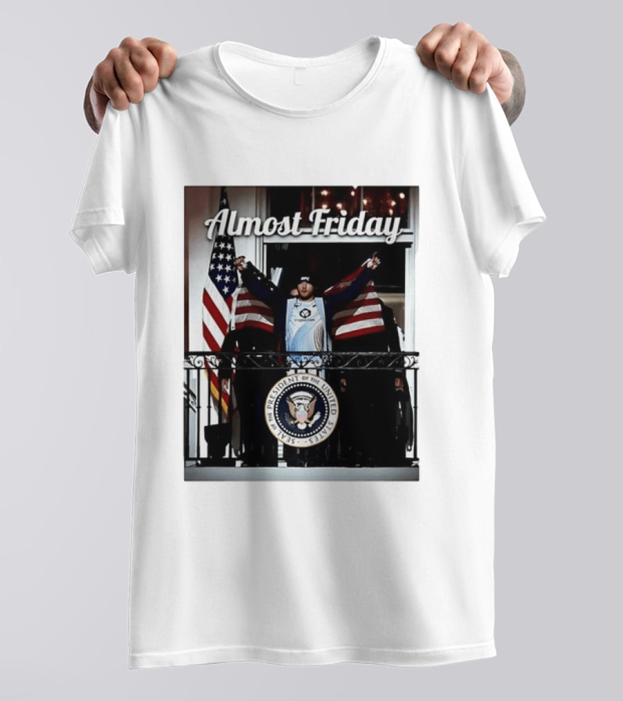 Almost Friday Justin Gaethje UFC Freedom 250 Presidential Seal American Flag T-Shirt