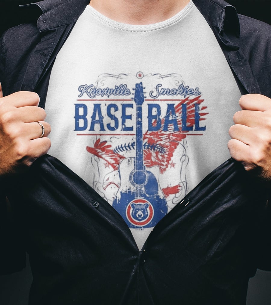 Knoxville Smokies Baseball Guitar Eagle Minor League Team T-Shirt