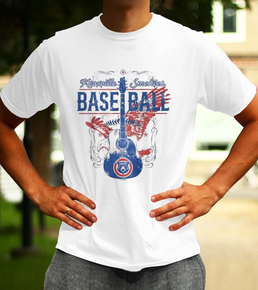 Knoxville Smokies Baseball Guitar Eagle Minor League Team T-Shirt