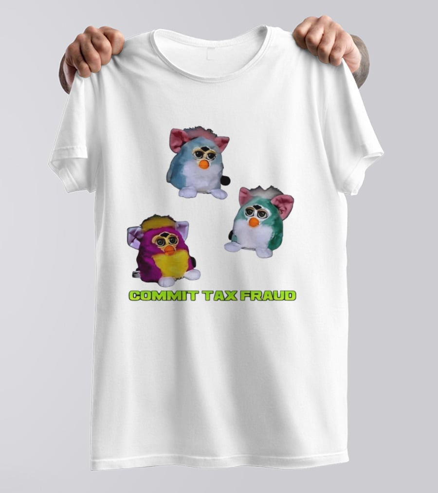 Furby Aesthetic Commit Tax Fraud Multi Color Collection T-Shirt
