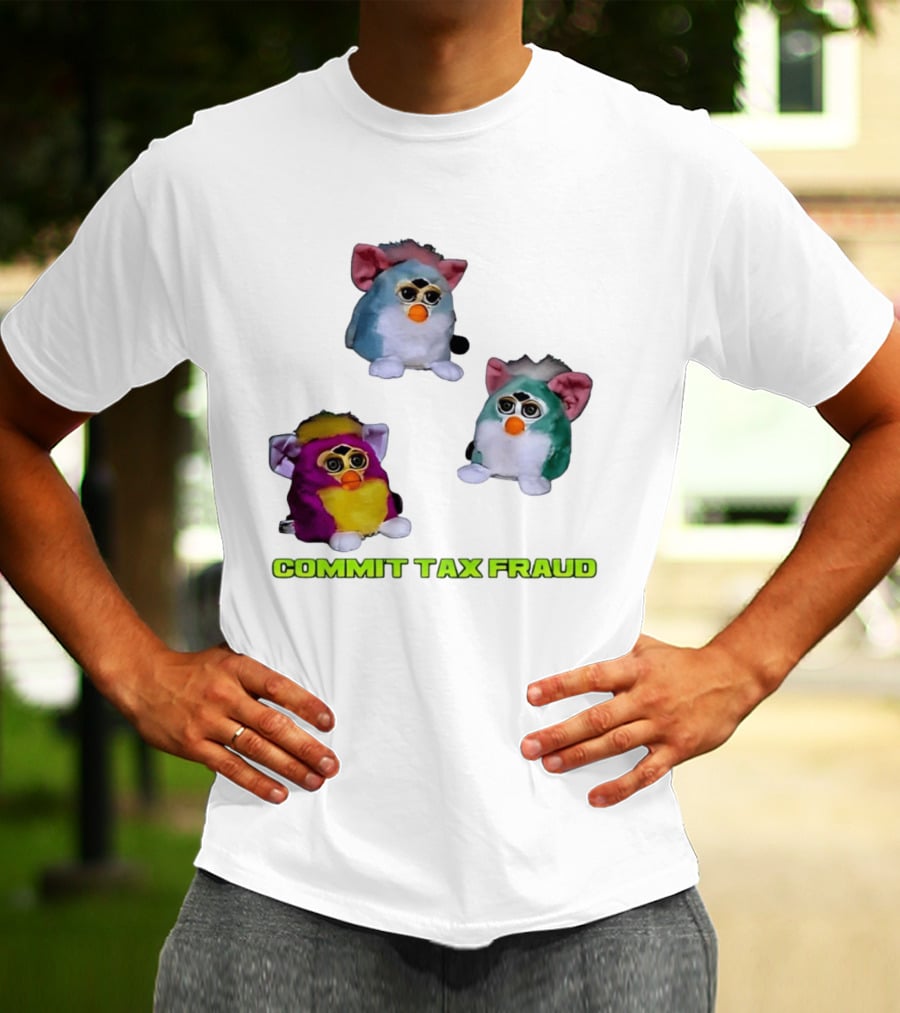 Furby Aesthetic Commit Tax Fraud Multi Color Collection T-Shirt