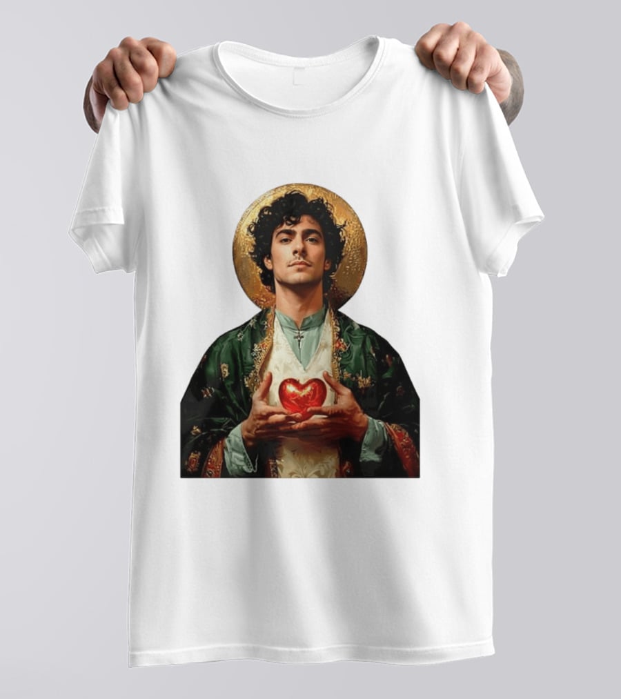 Luigi Mangione Patron Saint Holding Sacred Heart For Health Care Justice T-Shirt