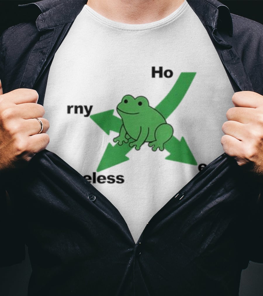 Ho Rn Y Peless Frog Directional E T-Shirt