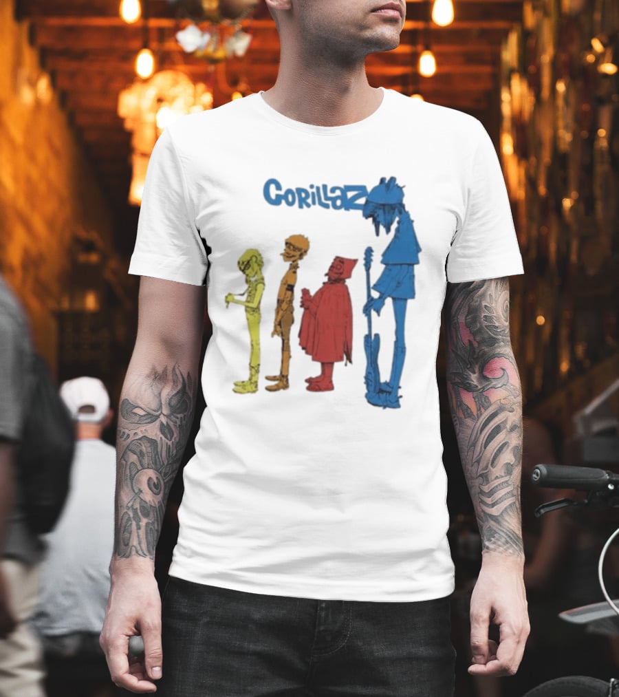 Gorillaz Concert Characters Art Tottenham Stadium Event T-Shirt