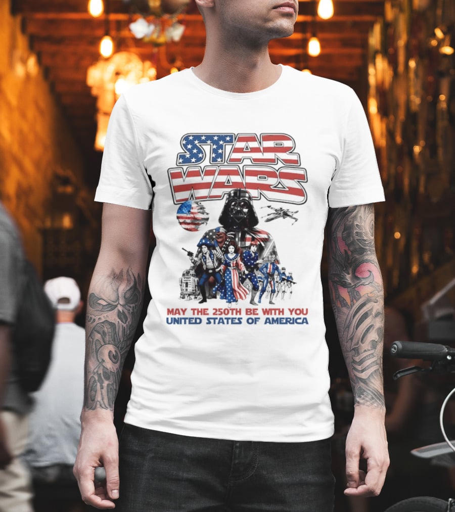 Star Wars May The 250th Be With You United States Of America T-Shirt