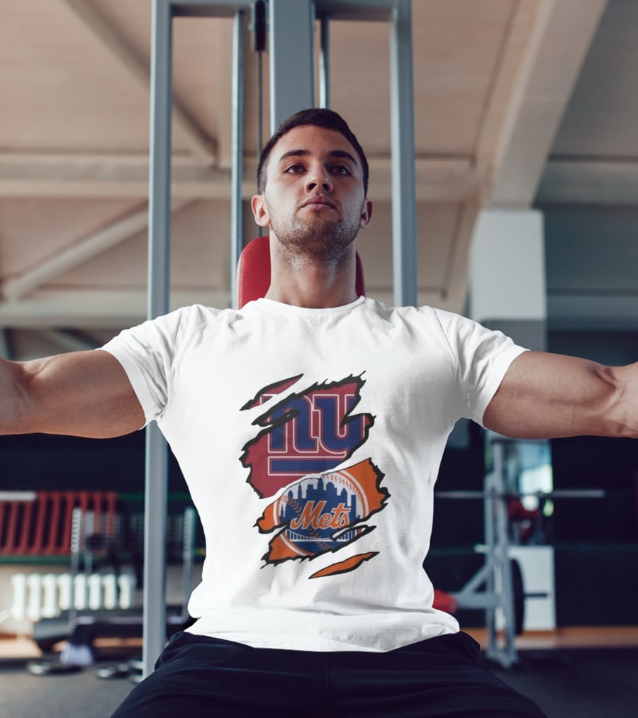 New York Giants NY Mets Beneath The Surface Fan T-Shirt