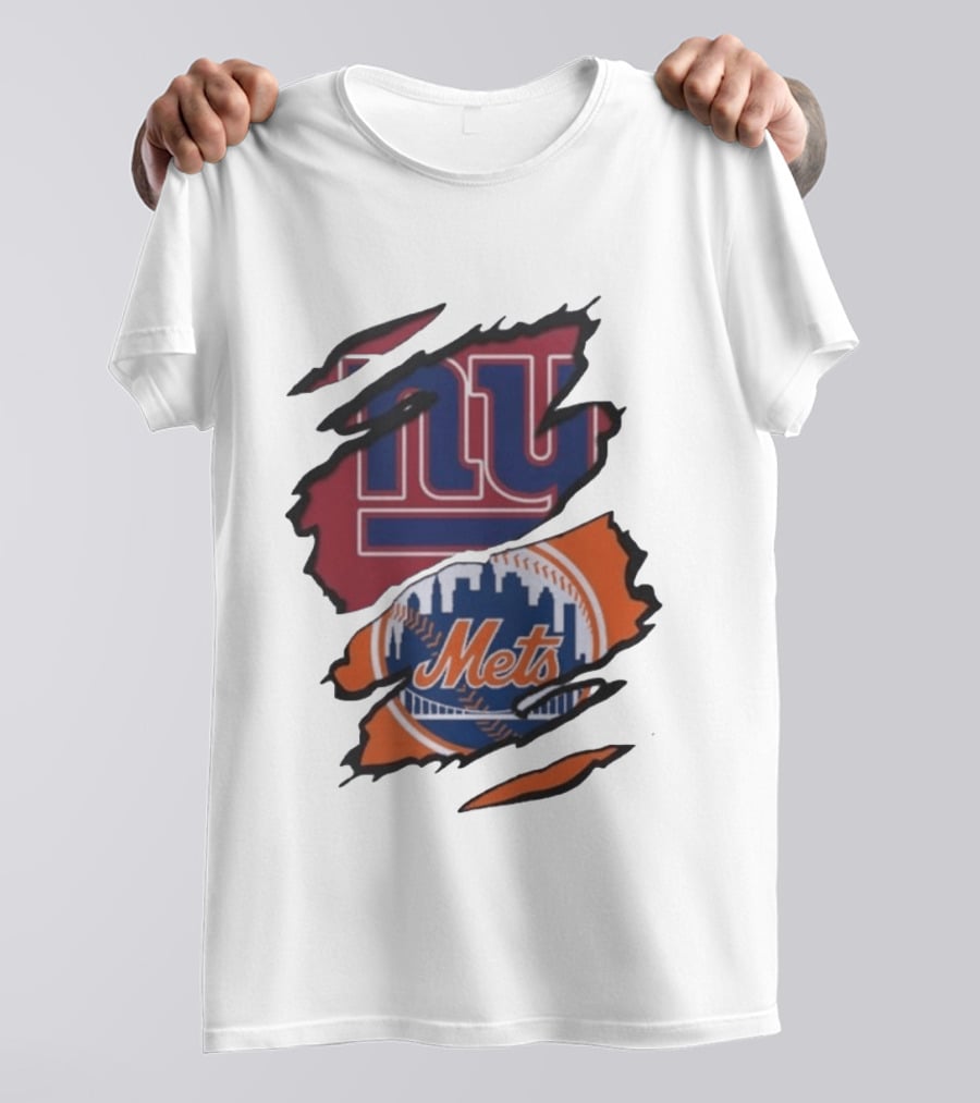 New York Giants NY Mets Beneath The Surface Fan T-Shirt