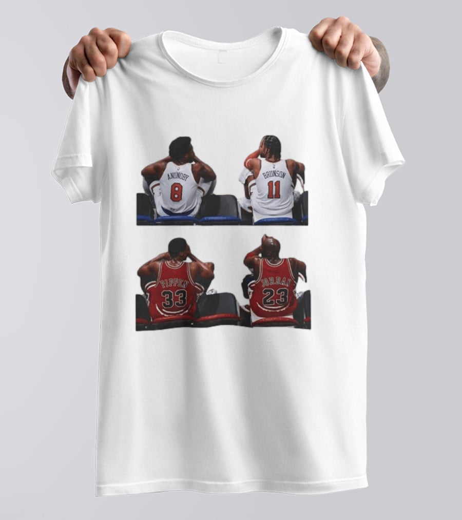 OG Anunoby Jalen Brunson Knicks Scottie Pippen Michael Jordan Bulls Legends 23 33 11 8 T-Shirt