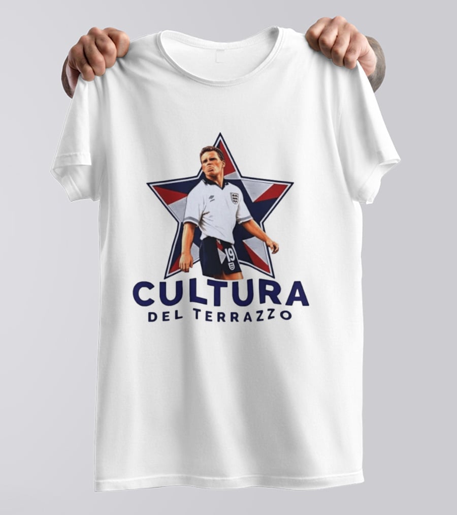 Paul Gascoigne England 19 Cultura Del Terrazzo Star T-Shirt