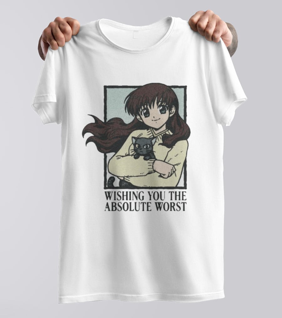 Wishing You The Absolute Worst Anime Girl Cat Scene T-Shirt