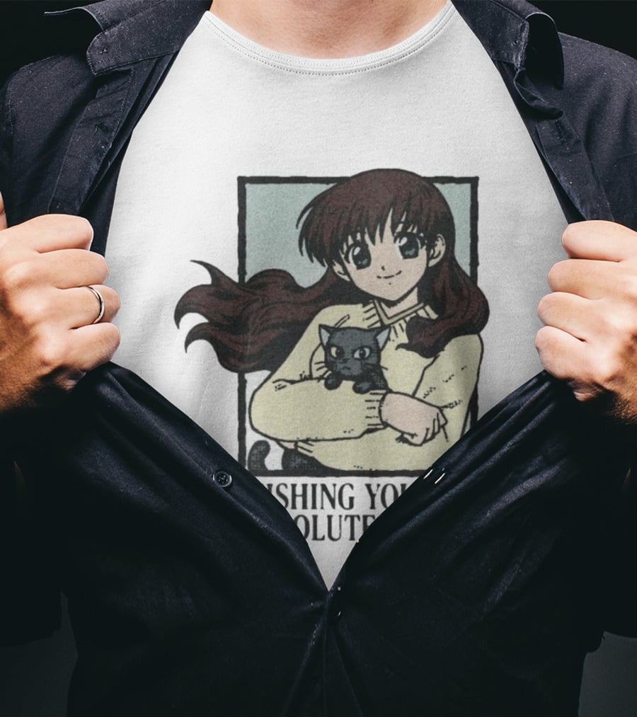 Wishing You The Absolute Worst Anime Girl Cat Scene T-Shirt