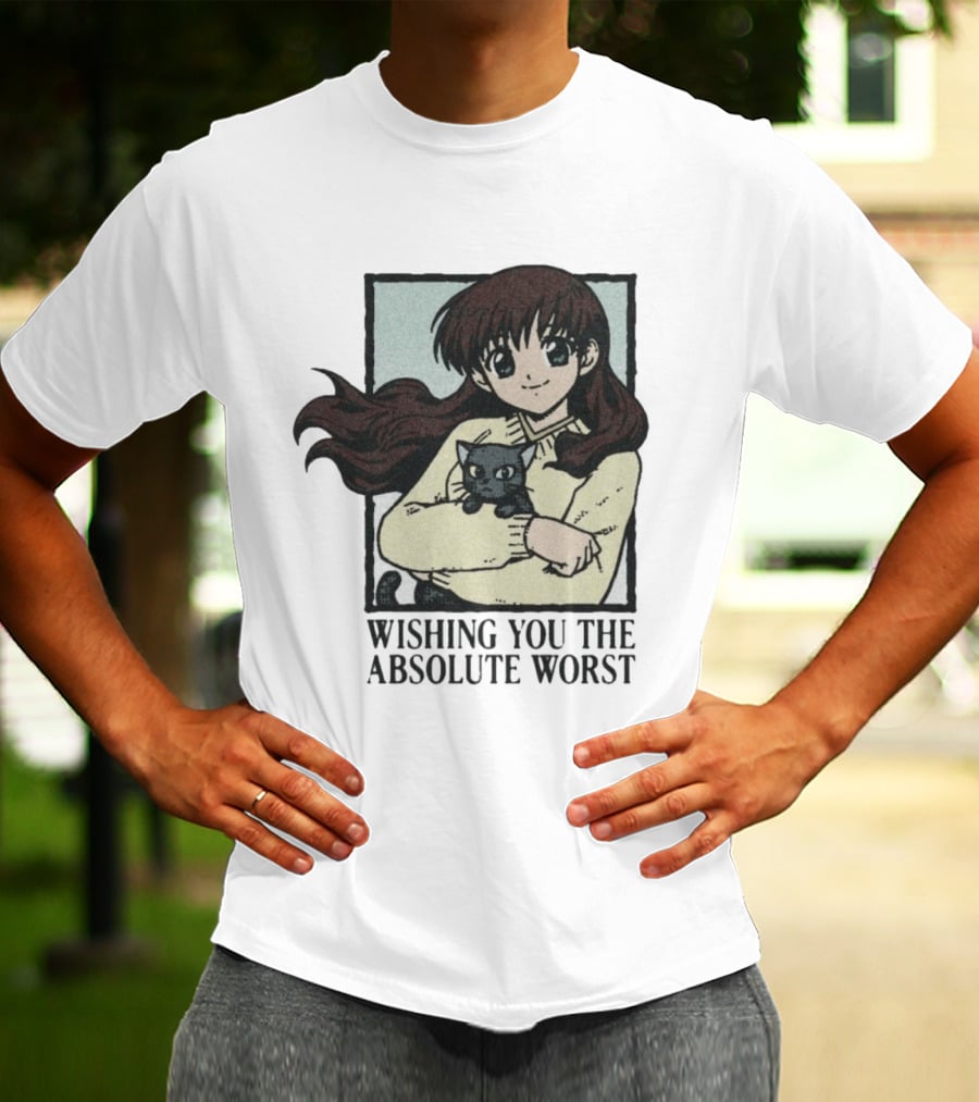Wishing You The Absolute Worst Anime Girl Cat Scene T-Shirt