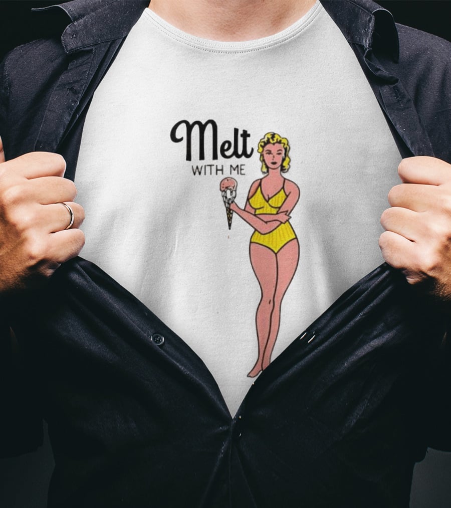 Melt With Me Pinup Girl Ice Cream Summer Poolside Women T-Shirt