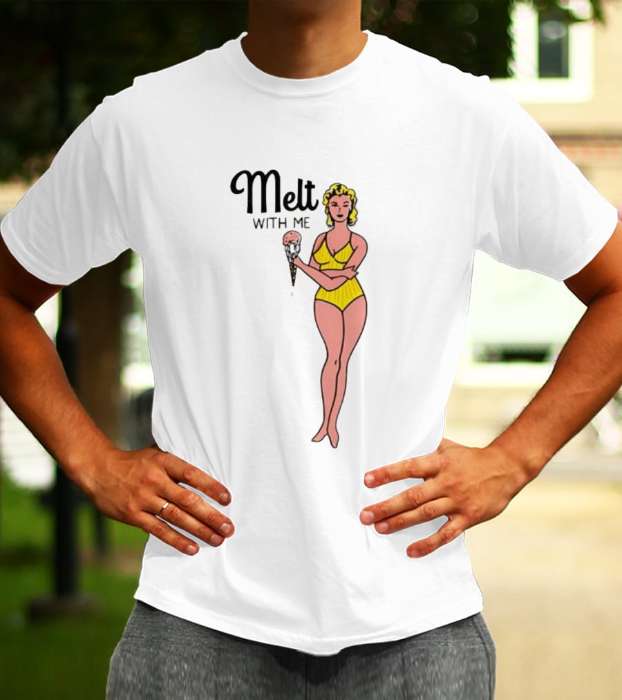 Melt With Me Pinup Girl Ice Cream Summer Poolside Women T-Shirt