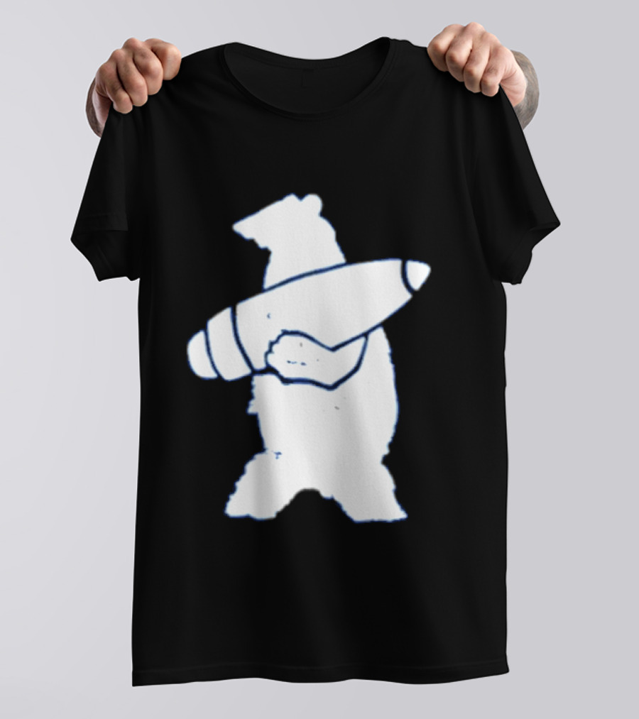 California Republic Bear Holding Bullet Munitions Military Tactical Morale T-Shirt