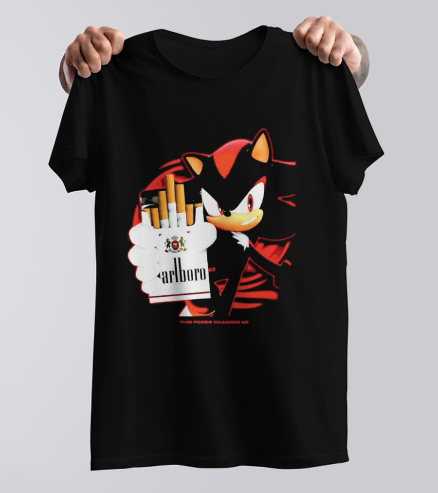 Shadow The Hedgehog Marlboro Cigarettes This Power Changes Me T-Shirt