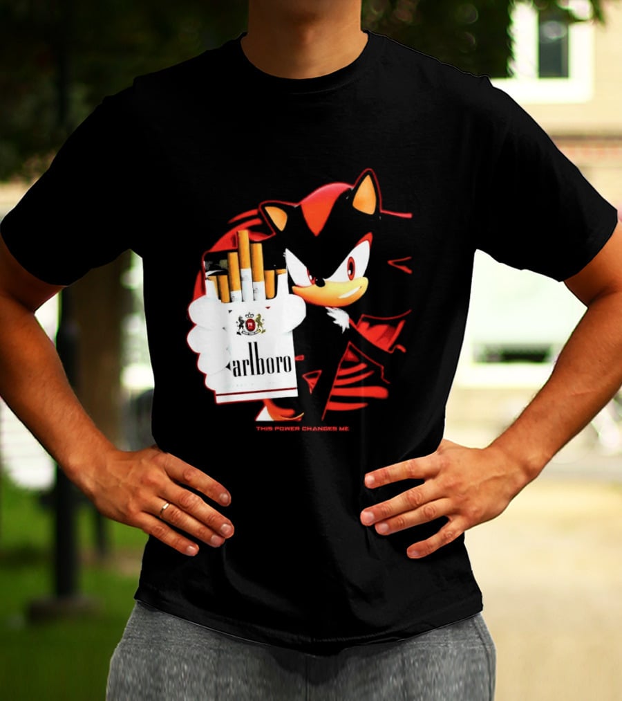 Shadow The Hedgehog Marlboro Cigarettes This Power Changes Me T-Shirt