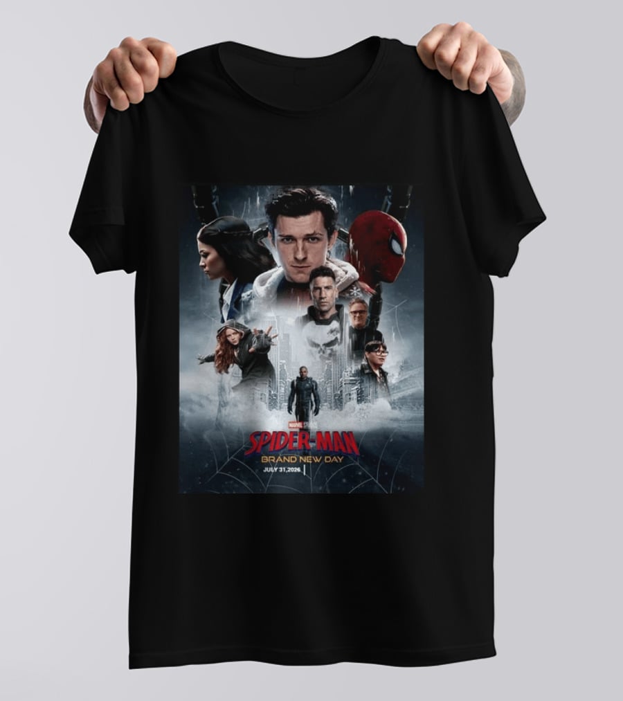 Marvel Studios Spider Man Brand New Day July 31 2026 Movie T-Shirt