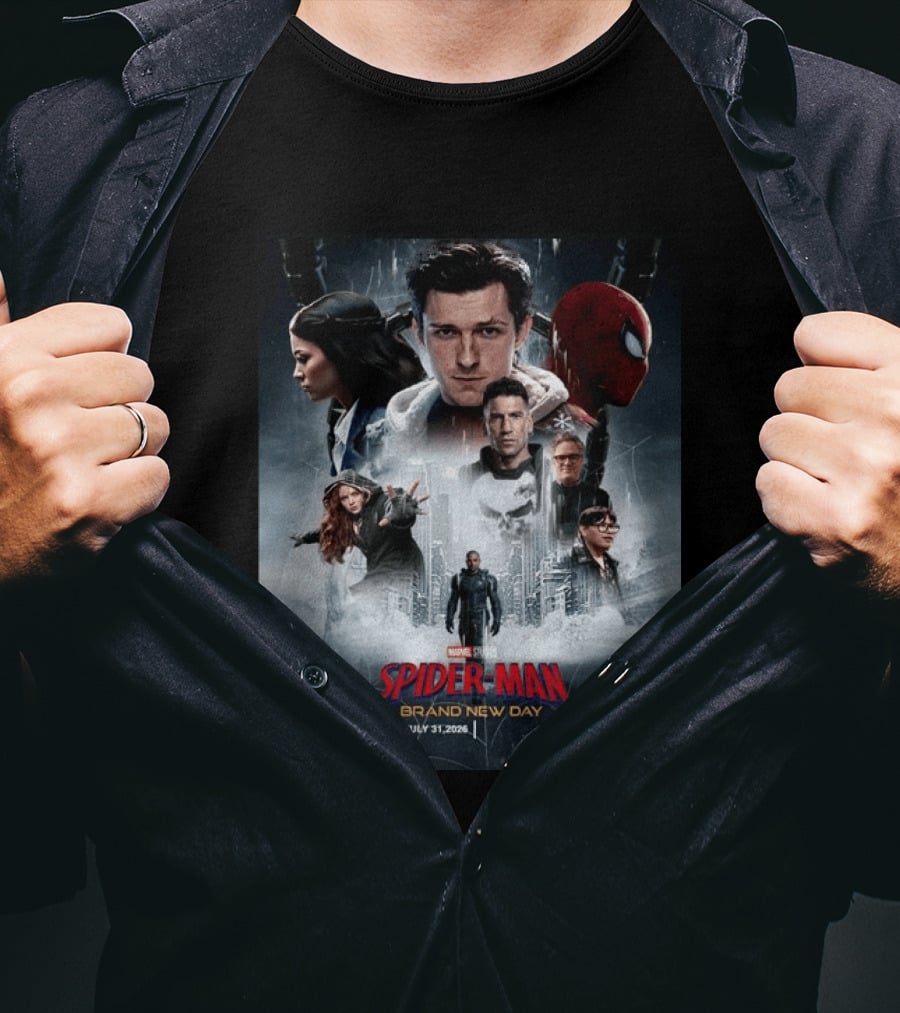 Marvel Studios Spider Man Brand New Day July 31 2026 Movie T-Shirt