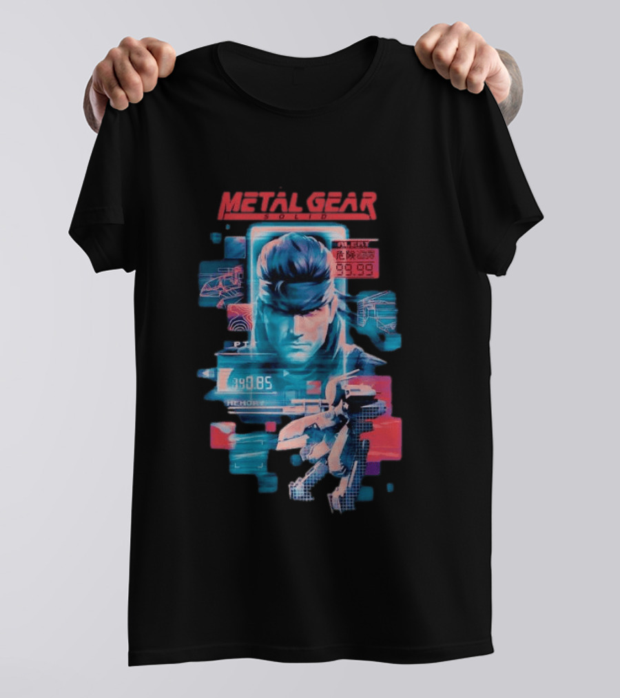 Metal Gear Solid Snake Tactical Espionage Action Alert 99.99 PTT Memory 89.85 T-Shirt