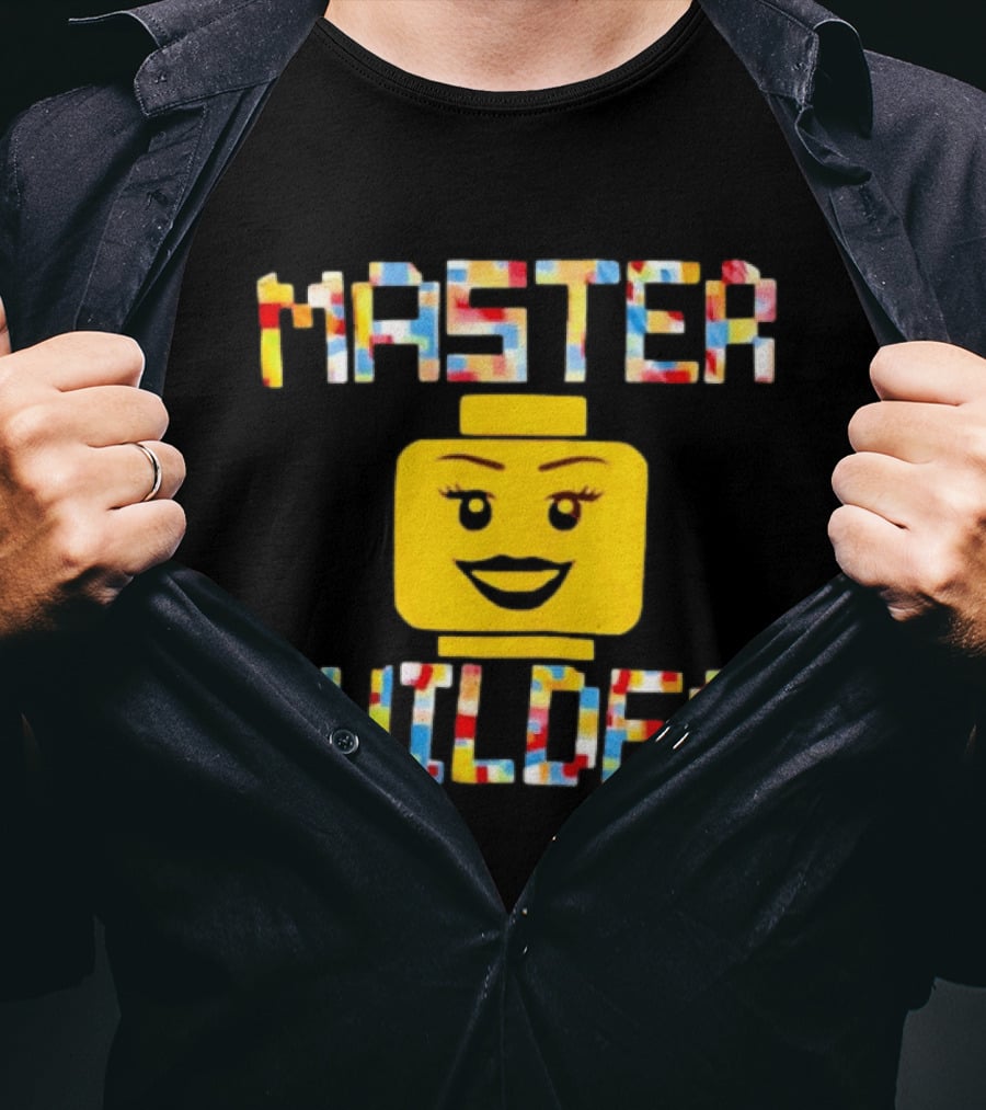 Master Builder Lego Minifigure Face Block Head T-Shirt