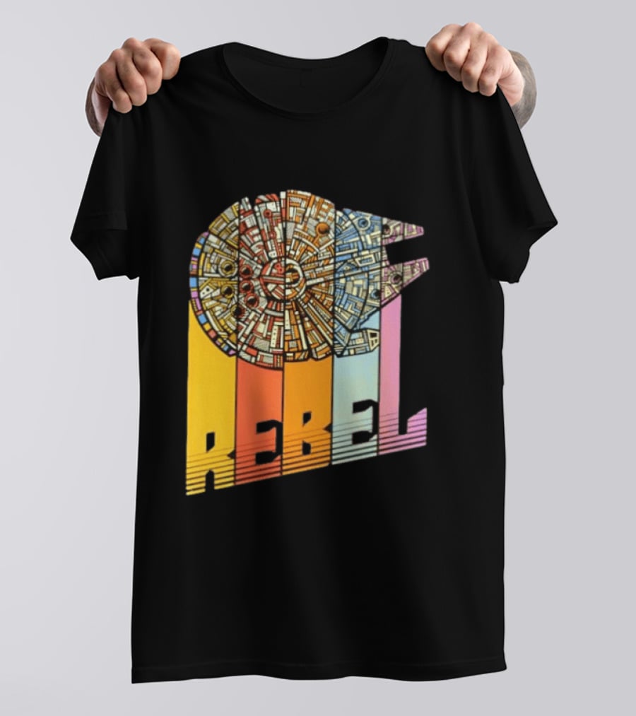 Millennium Falcon REBEL Star Wars Spaceship Movie T-Shirt