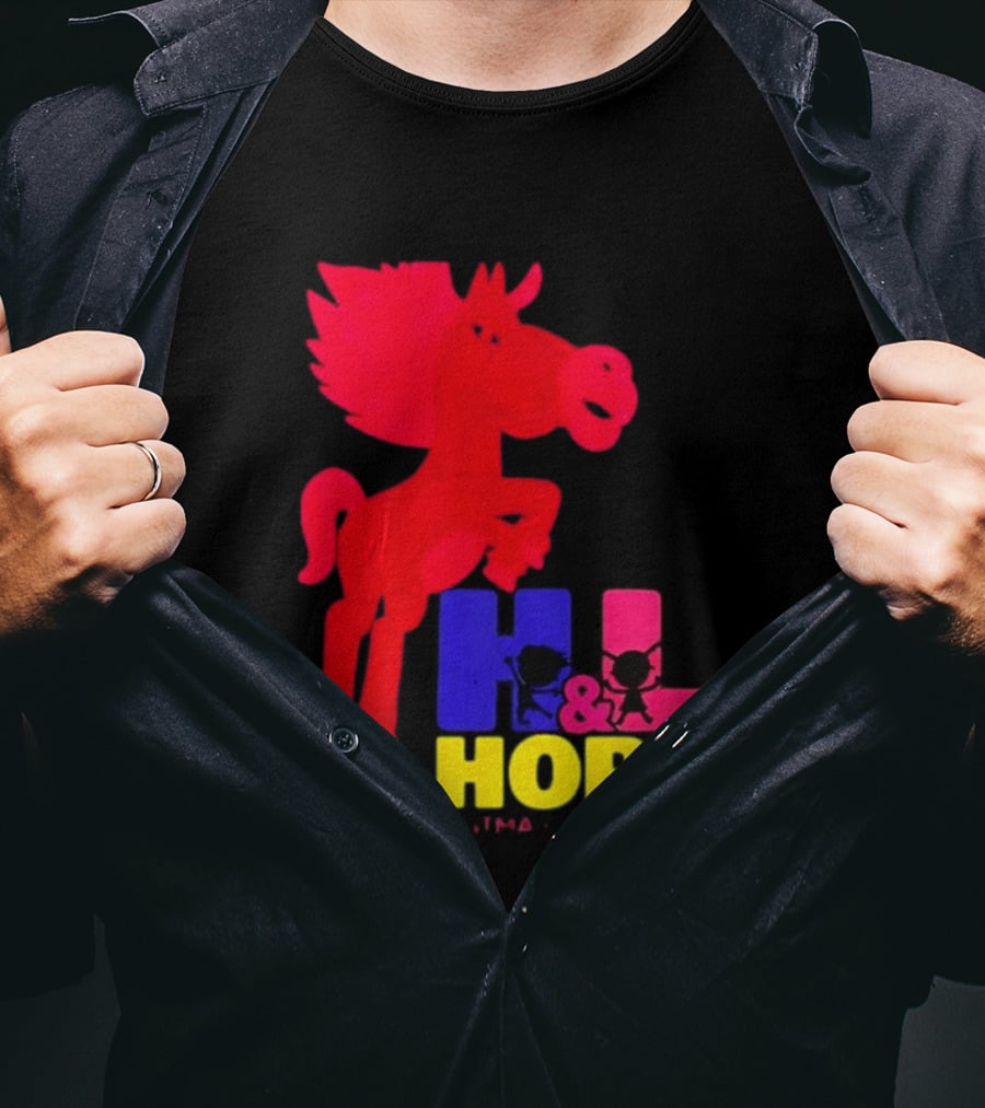 HL Hope GTMA Foundation Red Horse And Colorful Letters T-Shirt