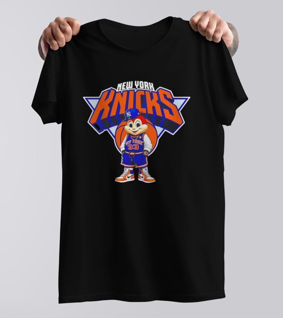 Project Barkada Jollibee New York Knicks 33 Basketball Collaboration T-Shirt