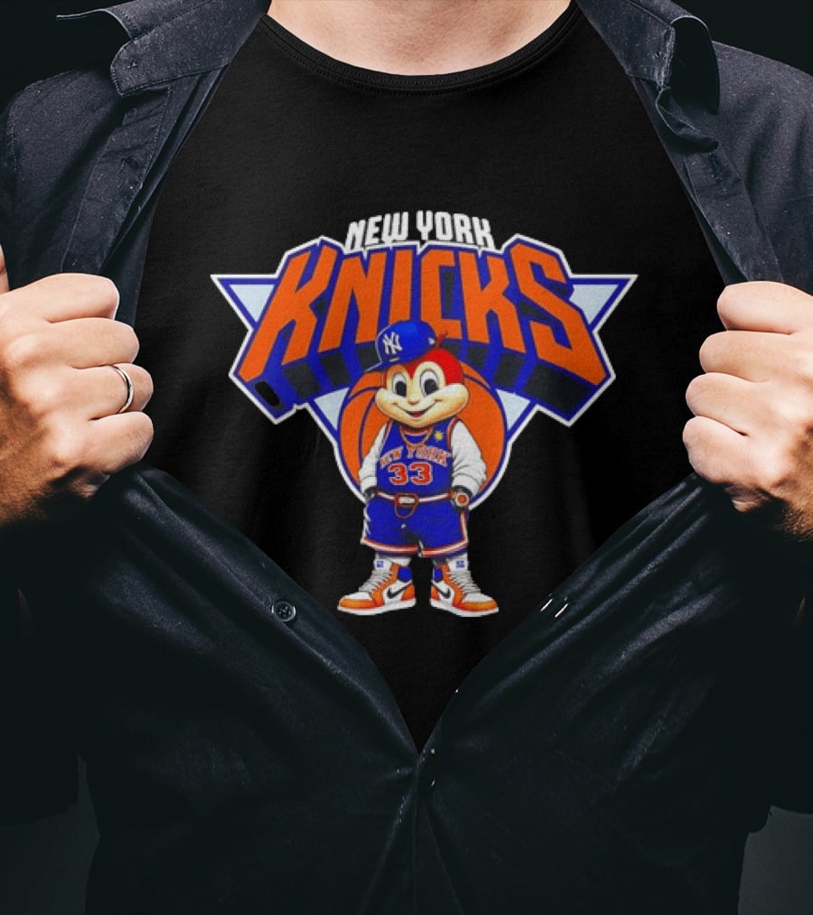 Project Barkada Jollibee New York Knicks 33 Basketball Collaboration T-Shirt